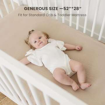 MairMore Muslin Crib Sheets - Soft Breathable Baby Bedding