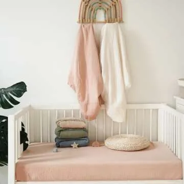 MairMore Muslin Crib Sheets - Soft Breathable Baby Bedding