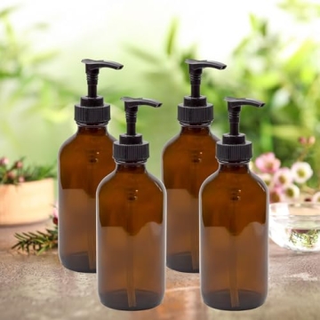 Buy Cornucopia 8oz Glass Pump Bottles - Stylish & Functional