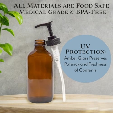 Buy Cornucopia 8oz Glass Pump Bottles - Stylish & Functional