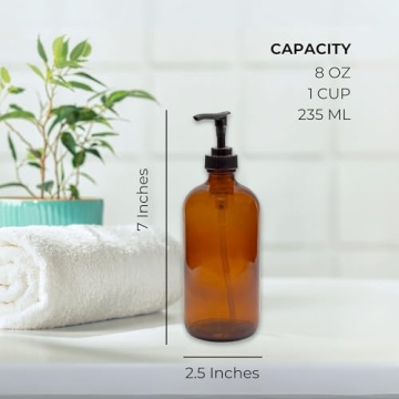 Buy Cornucopia 8oz Glass Pump Bottles - Stylish & Functional