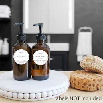 Buy Cornucopia 8oz Glass Pump Bottles - Stylish & Functional