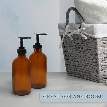 Buy Cornucopia 8oz Glass Pump Bottles - Stylish & Functional