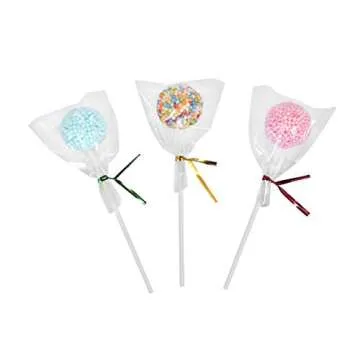 400 Clear Treat Cello Bags and Ties 3x4 for Lollipop Cake Pop Candy Buffet Chocolate Cookie Wedding Supply (3'' x 4'')