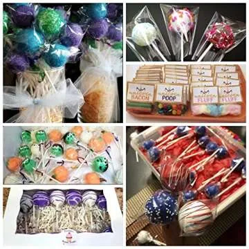 400 Clear Treat Cello Bags and Ties 3x4 for Lollipop Cake Pop Candy Buffet Chocolate Cookie Wedding Supply (3'' x 4'')