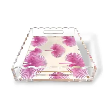 Customizable Acrylic Scalloped Tray for Home and Events