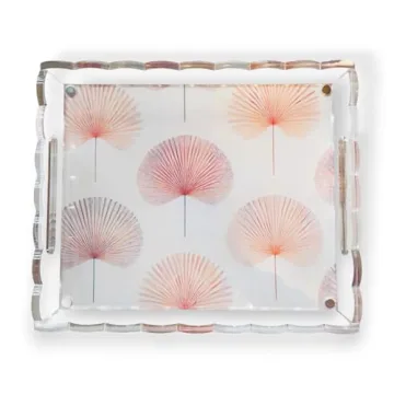 Customizable Acrylic Scalloped Tray for Home and Events