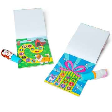 Melissa & Doug Sticker Wow!™ Dog and Unicorn Bundle: 2 24-Page Activity Pads, 2 Sticker Stampers, 600 Stickers, Arts and Crafts Fidget Toy Collectible Characters