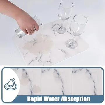 Stone Dish Drying Mat for Quick and Easy Kitchen Use