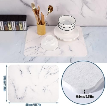 Stone Dish Drying Mat for Quick and Easy Kitchen Use