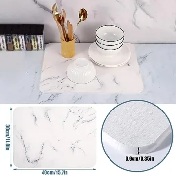 Stone Dish Drying Mat for Quick and Easy Kitchen Use