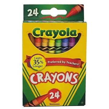 Two Arrows Sticker Activity Books for Toddlers Includes Shapes, Letters, Numbers and Colors Bundled with Crayola 24 Count Crayons, Styles Vary