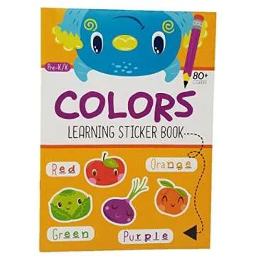 Two Arrows Sticker Activity Books for Toddlers Includes Shapes, Letters, Numbers and Colors Bundled with Crayola 24 Count Crayons, Styles Vary