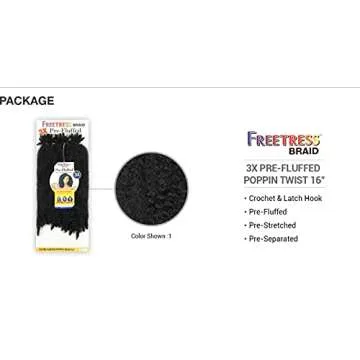 FreeTress Crochet Braids 3X Pre-Fluffed Poppin Twist 16"