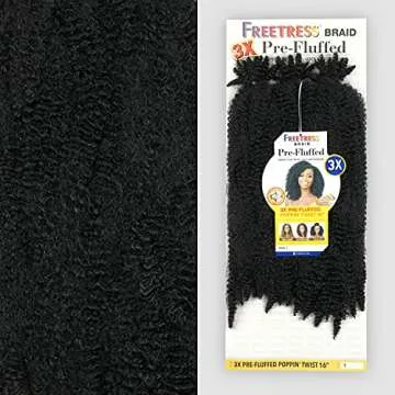 FreeTress Crochet Braids 3X Pre-Fluffed Poppin Twist 16"
