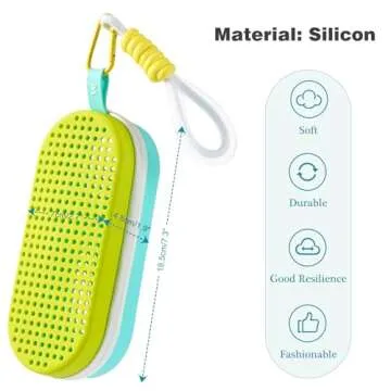 MSNATURALLY Swim Goggle Case for Kids and Adults - Silicone Protective Cases with Drain Hole