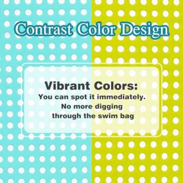 MSNATURALLY Swim Goggle Case For Swimming Goggles, Silicone Protective Cases with Drain Hole for Kids Mens Womens Goggles, Pool Must Haves 2024, Green and Blue