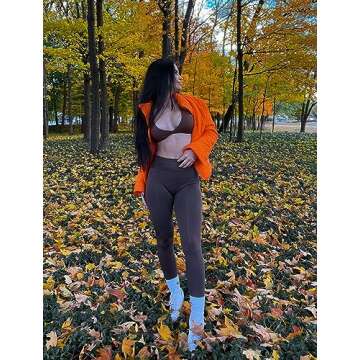 FRESOUGHT Scrunch Workout Leggings for Women,Seamless High Waisted Tummy Control Active Yoga Pants Butt Lifting Tights