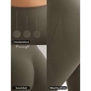 FRESOUGHT Scrunch Workout Leggings - Tummy Control & Butt Lifting