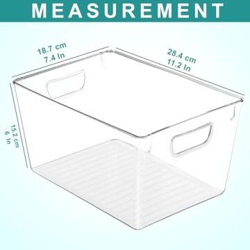 Utopia Kitchen Clear Organizer Bins for Effortless Storage