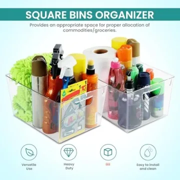 Utopia Kitchen Clear Organizer Bins for Effortless Storage