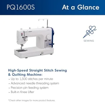 Brother PQ1600S High-Speed Sewing Machine for Crafters