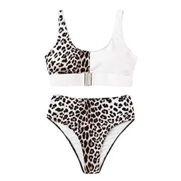 Floerns High Waist Leopard Bikini for Trendy Women