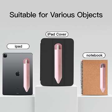 Universal Pencil Holder for Apple Pencil 1st and 2nd Gen - Elastic Pocket with Accessories Slot, Securely Attach to iPad Case and Magic Keyboard
