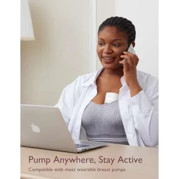 Momcozy Seamless 4-in-1 Pumping Bra Hands Free, CozyFitClasp Pumping & Nursing Bras, Supportive Breast Pump Bra