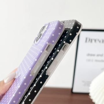 Yeddabox Cute Polka Dot Case for iPhone 15 Slim Protection