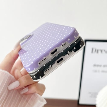 Yeddabox Cute Polka Dot Case for iPhone 15 Slim Protection