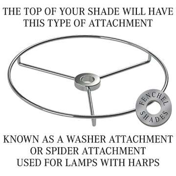 FenchelShades Lampshade 6" Top 16" Bottom with Washer