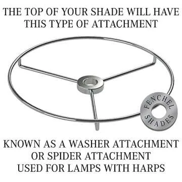 FenchelShades Lampshade 6" Top 16" Bottom with Washer