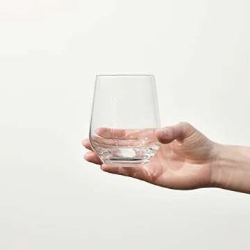 Krosno Water Drinking Glasses, Set of 6, 13.5 oz, Splendour Collection, Elegant Tumbler Collection, Ideal for Everyday Use and Entertaining, Lead-Free Crystalline, Dishwasher Safe, Made in Europe