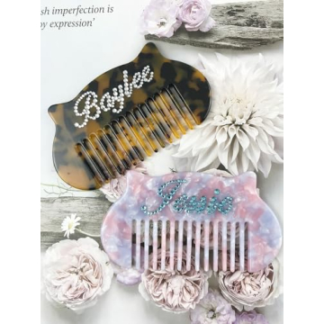 Personalized Rhinestone Name Comb Unique Hair Accessory Gift