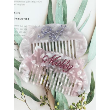 Personalized Rhinestone Name Comb Unique Hair Accessory Gift
