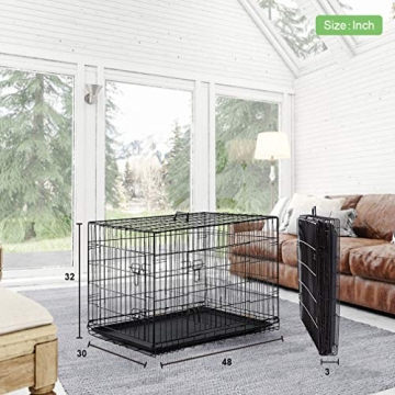 BestPet 48" Dog Crate - Ideal for Large Breeds