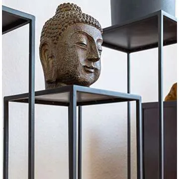 kimisty Set 3 Plant Stand, Wedding Centerpiece, Pedestal Table, High Nesting Rack, Display Flower Holder, Tiered Planter, Wedding Decor, Curio Stand, Rust-Free (Set of 3 Black)