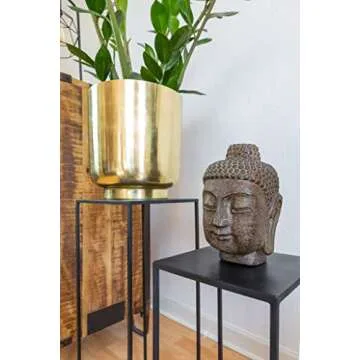 kimisty Set 3 Plant Stand, Wedding Centerpiece, Pedestal Table, High Nesting Rack, Display Flower Holder, Tiered Planter, Wedding Decor, Curio Stand, Rust-Free (Set of 3 Black)