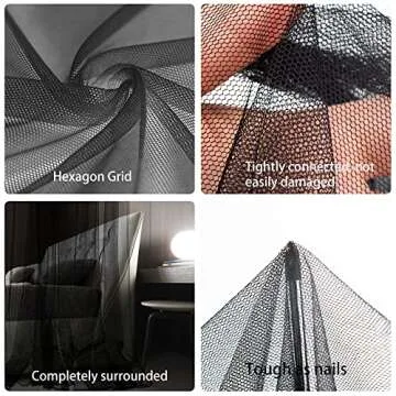 Elegant Biswing Black Canopy Bed Curtains for All Sizes