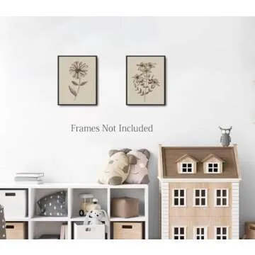 LNLAGBO Boho Wall Art 4 Set Botanical Prints for Home