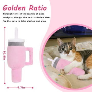 Mity Rain Catnip Interactive Toys Cute Cat Chew Tumbler