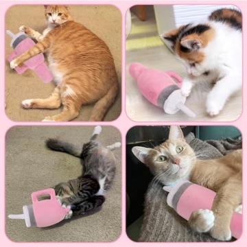 Mity Rain Catnip Interactive Toys Cute Cat Chew Tumbler