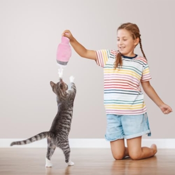 Mity Rain Catnip Interactive Toys Cute Cat Chew Tumbler