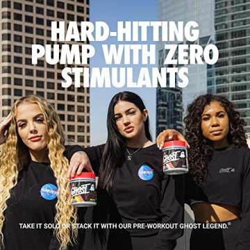 GHOST Pump Nitric Oxide Powder, Pineapple - 40 Servings - Sugar-Free & Stim-Free Pre-Workout Supplements - L-Citrulline, Arginine Nitrate & L-Glutathione - Soy & Gluten-Free, Vegan