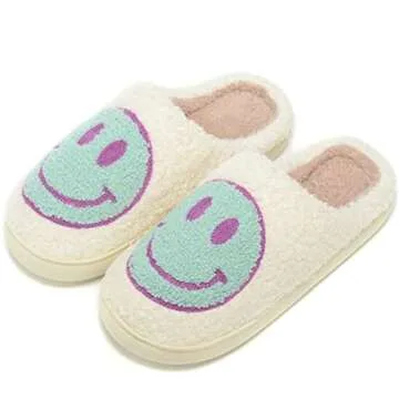 Retro Fuzzy Face Slippers - Soft & Cozy Comfort for All
