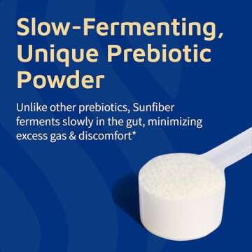 Tomorrow's Nutrition, Sunfiber, Prebiotic Fiber Supplement for Digestive Health, Low FODMAP, Gluten-Free, Unflavored, 30 Servings