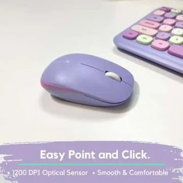 X9 Purple Keyboard and Mouse Wireless Colorful - Transform Your Space with 2.4G Aesthetic Cute Keyboard and Mouse Combo Retro for PC Computer and Laptop