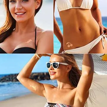 Chinco 210 Pieces Waterproof Multi-Style Tanning Stickers