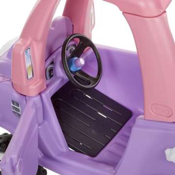 Little Tikes Princess Cozy Truck Ride-On, Pink Truck, 90cm x 45cm x 89cm